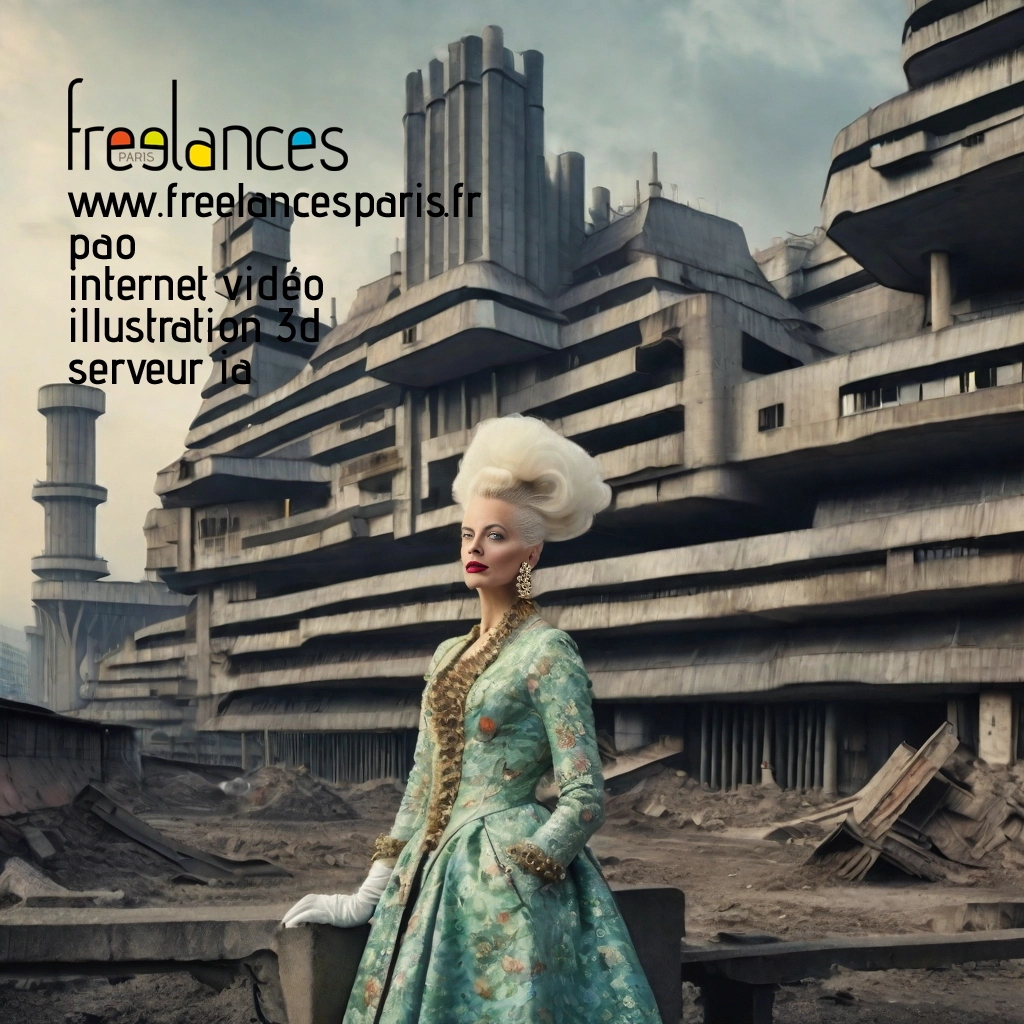 Pao mise en page internet vidéo illustration 3d serveur IA générative AI freelance paris studio de création magazines 73r4ddi0